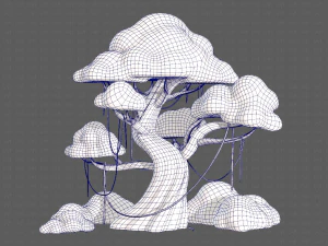 Trees Cartoon V27 3D Model