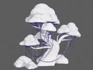Trees Cartoon V27 3D Model
