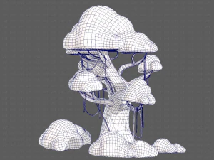 Trees Cartoon V27 3D Model