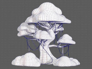 Trees Cartoon V27 3D Model