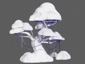 Trees Cartoon V27 3D Model