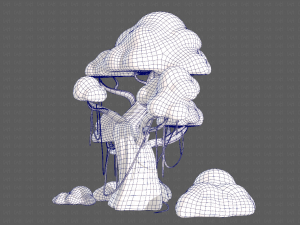Trees Cartoon V27 3D Модель