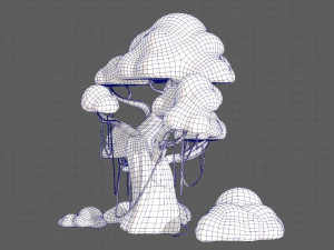 Trees Cartoon V27 3D Model
