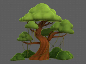 Trees Cartoon V27 3D Model