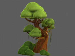 Trees Cartoon V27 3D Model