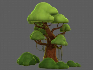 Trees Cartoon V27 3D Model