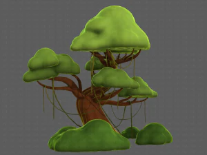 Trees Cartoon V27 3D Model
