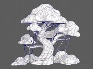 Trees Cartoon V27 3D Model