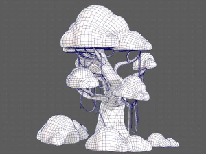 Trees Cartoon V27 3D Model