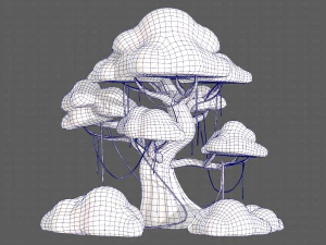 Trees Cartoon V27 3D Model