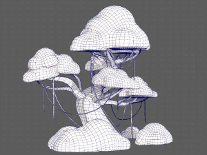 Trees Cartoon V27 3D Model