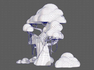 Trees Cartoon V27 3D Model