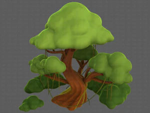 Trees Cartoon V27 3D Model