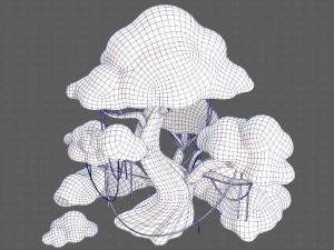 Trees Cartoon V27 3D Model