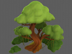 Trees Cartoon V27 3D Model