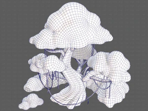 Trees Cartoon V27 3D Model