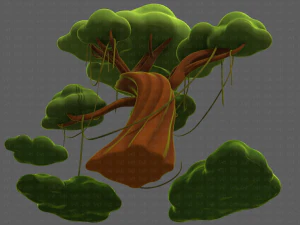 Trees Cartoon V27 3D Model