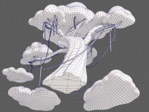 Trees Cartoon V27 3D Model