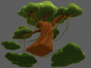 Trees Cartoon V27 3D Model