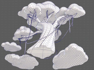Trees Cartoon V27 3D Model