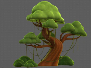 Trees Cartoon V27 3D Model