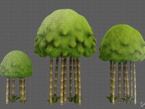 Trees Cartoon V28 3D Model
