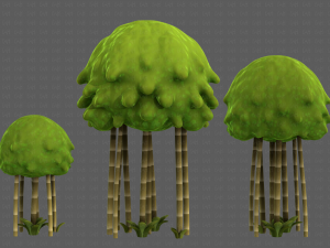 Trees Cartoon V28 3D Model