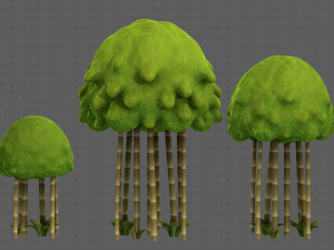 Trees Cartoon V28 3D Model
