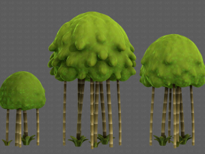Trees Cartoon V28 3D Model