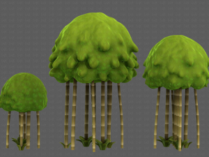 Trees Cartoon V28 3D Model