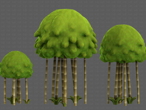 Trees Cartoon V28 3D Model