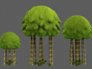 Trees Cartoon V28 3D Model