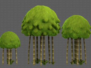 Trees Cartoon V28 3D Model