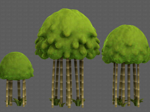 Trees Cartoon V28 3D Model