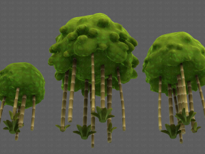 Trees Cartoon V28 3D Model