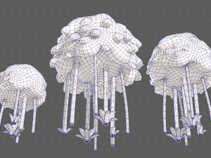 Trees Cartoon V28 3D Model