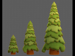 Trees Cartoon V29 3D Model