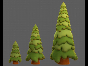 Trees Cartoon V29 3D Model