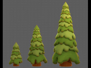 Trees Cartoon V29 3D Model