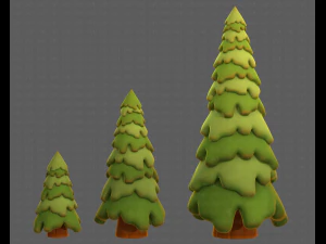 Trees Cartoon V29 3D Model