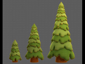 Trees Cartoon V29 3D Model