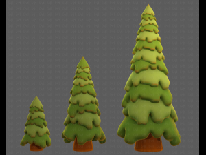 Trees Cartoon V29 3D-Modell