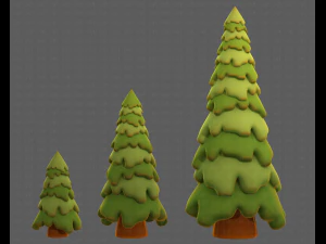 Trees Cartoon V29 3D Model