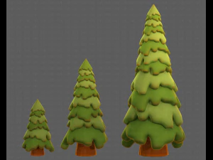 Trees Cartoon V29 3D Model