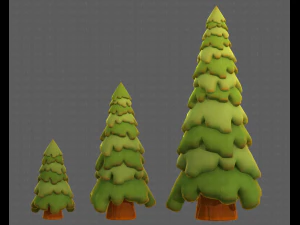 Trees Cartoon V29 3D Model