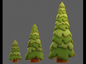 Trees Cartoon V29 3D Model