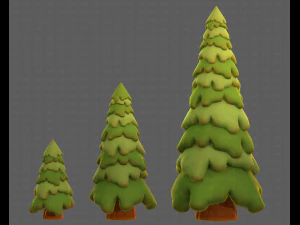 Trees Cartoon V29 3D Model
