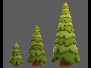 Trees Cartoon V29 3D-Modell