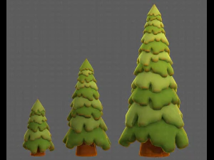 Trees Cartoon V29 3D Model