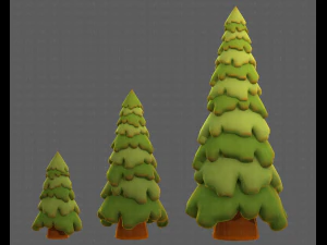 Trees Cartoon V29 3D Model